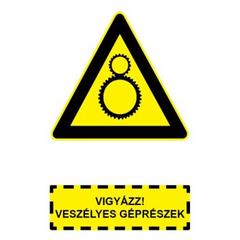 F.08 VIGYÁZZ! VESZÉLYES GÉPRÉSZEK