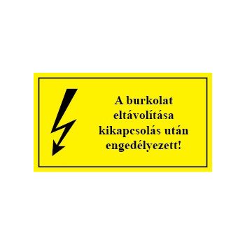   É.01 A burkolat eltávolítása kikapcsolás után engedélyezett!