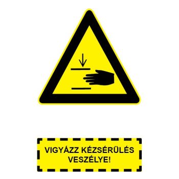 F.11 VIGYÁZZ KÉZSÉRÜLÉS VESZÉLYE!
